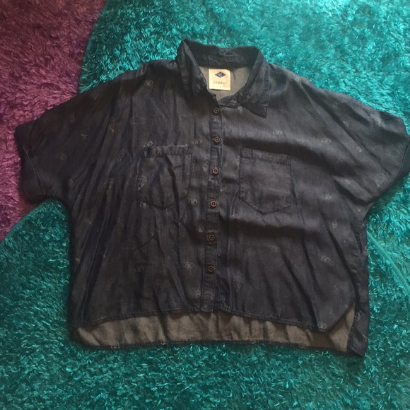 Sadie Robertson Tops - Wild Blue button down shirt